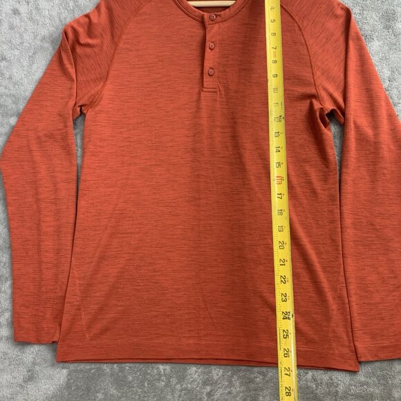 Lululemon Shirt Men Medium Metal Vent Tech LS Henley Performance Athleisure Top - Picture 2 of 7